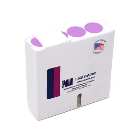 Nevs 1" Color Coding Dots Violet - Roll Form DOT-10RL Violet
